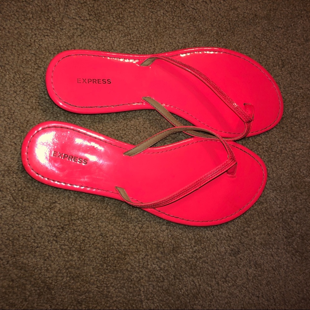 Hot Pink Express flip-flops